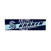Seattle Kraken 5" x 18" Shadow Logo Wood Mantle Sign