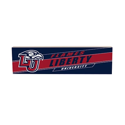 Liberty Flames 5" x 18" Shadow Logo Wood Mantle Sign