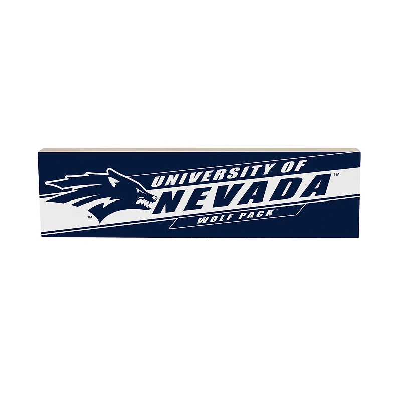 Nevada Wolf Pack 5" x 18" Shadow Logo Wood Mantle Sign