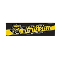 Wichita State Shockers 5" x 18" Shadow Logo Wood Mantle Sign