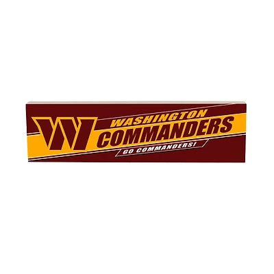 Washington Commanders 5" x 18" Shadow Logo Wood Mantle Sign