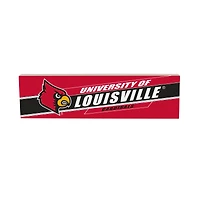 Louisville Cardinals 5" x 18" Shadow Logo Wood Mantle Sign