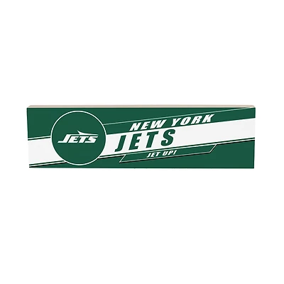 New York Jets 5" x 18" Shadow Logo Wood Mantle Sign