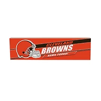 Cleveland Browns 5" x 18" Shadow Logo Wood Mantle Sign