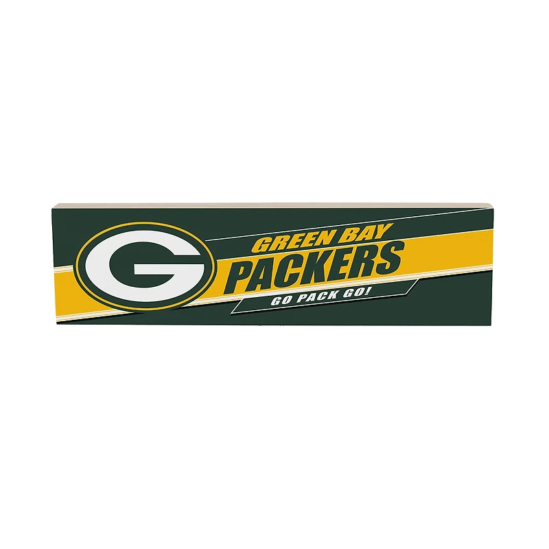 Green Bay Packers 5" x 18" Shadow Logo Wood Mantle Sign