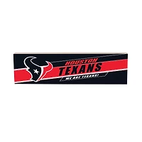 Houston Texans 5" x 18" Shadow Logo Wood Mantle Sign