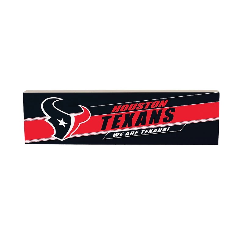 Houston Texans 5" x 18" Shadow Logo Wood Mantle Sign