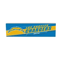 Los Angeles Chargers 5" x 18" Shadow Logo Wood Mantle Sign