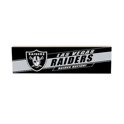 Las Vegas Raiders 5" x 18" Shadow Logo Wood Mantle Sign