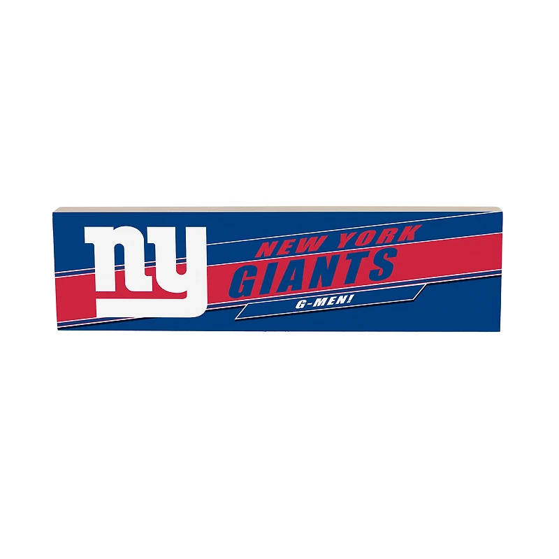 New York Giants 5" x 18" Shadow Logo Wood Mantle Sign