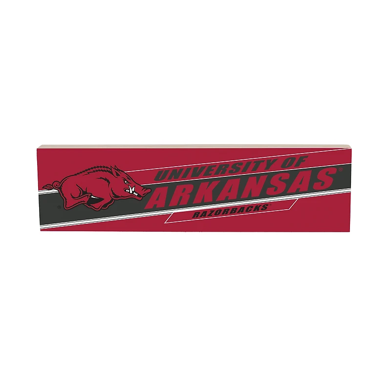 Arkansas Razorbacks 5" x 18" Shadow Logo Wood Mantle Sign