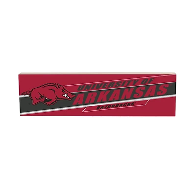 Arkansas Razorbacks 5" x 18" Shadow Logo Wood Mantle Sign