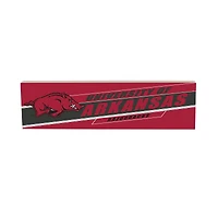 Arkansas Razorbacks 5" x 18" Shadow Logo Wood Mantle Sign