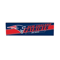 New England Patriots 5" x 18" Shadow Logo Wood Mantle Sign