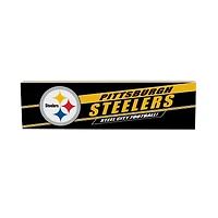 Pittsburgh Steelers 5" x 18" Shadow Logo Wood Mantle Sign
