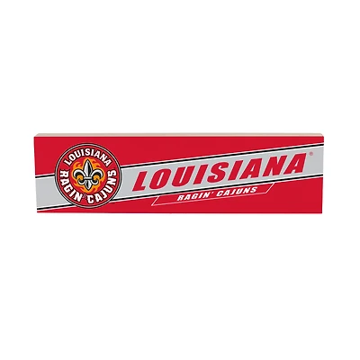 Louisiana Ragin' Cajuns 5" x 18" Shadow Logo Wood Mantle Sign