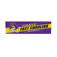 ECU Pirates 5" x 18" Shadow Logo Wood Mantle Sign