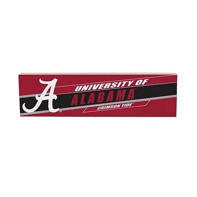 Alabama Crimson Tide 5" x 18" Shadow Logo Wood Mantle Sign