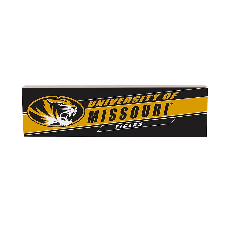 Missouri Tigers 5" x 18" Shadow Logo Wood Mantle Sign