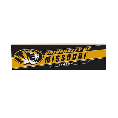 Missouri Tigers 5" x 18" Shadow Logo Wood Mantle Sign