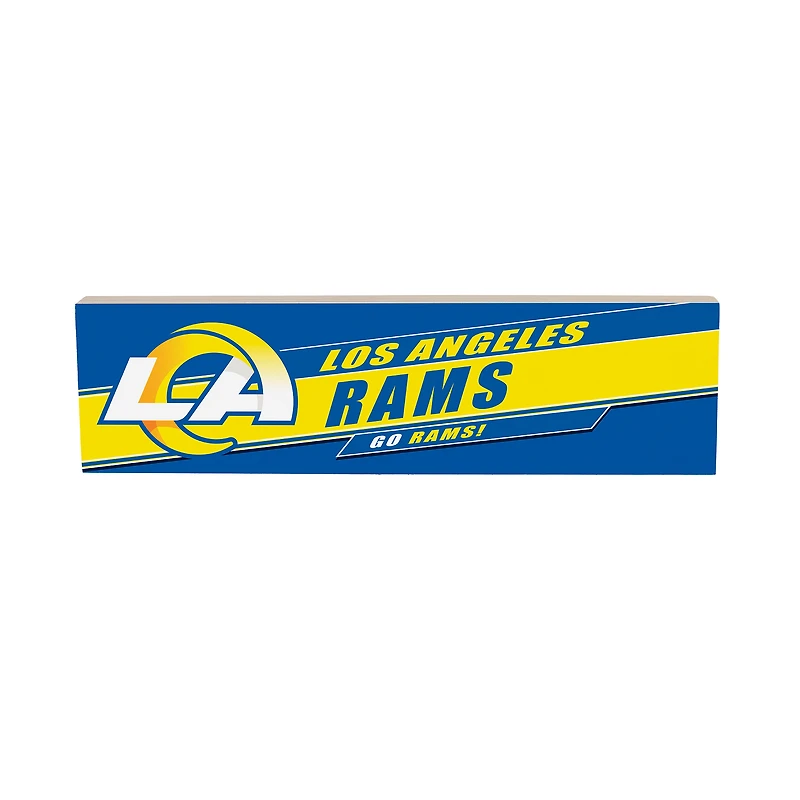 Los Angeles Rams 5" x 18" Shadow Logo Wood Mantle Sign