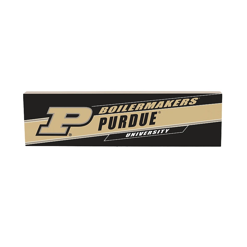 Purdue Boilermakers 5" x 18" Shadow Logo Wood Mantle Sign