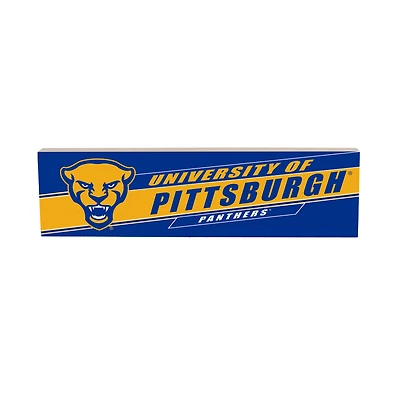 Pitt Panthers 5" x 18" Shadow Logo Wood Mantle Sign
