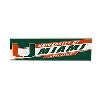 Miami Hurricanes 5" x 18" Shadow Logo Wood Mantle Sign