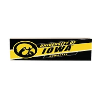 Iowa Hawkeyes 5" x 18" Shadow Logo Wood Mantle Sign