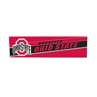 Ohio State Buckeyes 5" x 18" Shadow Logo Wood Mantle Sign
