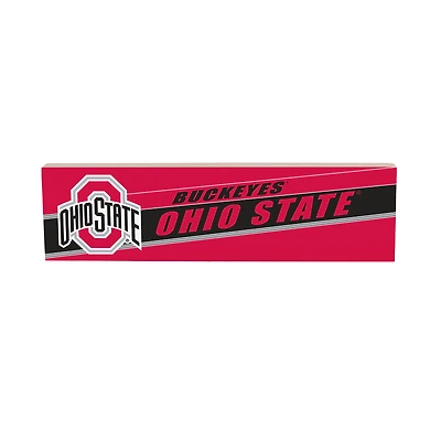 Ohio State Buckeyes 5" x 18" Shadow Logo Wood Mantle Sign