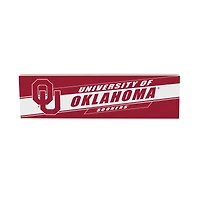 Oklahoma Sooners 5" x 18" Shadow Logo Wood Mantle Sign