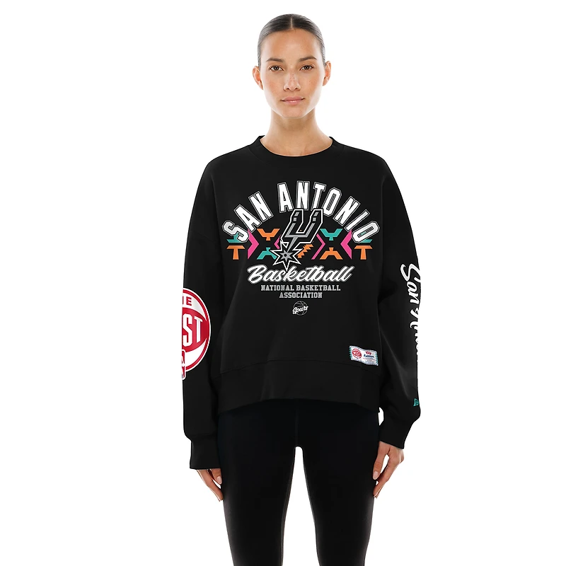 Women's New Era Black San Antonio Spurs 2025/26 City Edition Sweatshirt