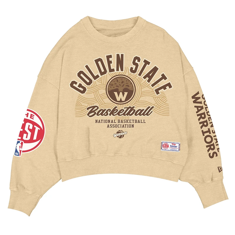 Women's New Era Tan Golden State Warriors 2025/26 City Edition Sweatshirt