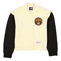 Women's New Era Tan/Black Golden State Warriors 2025/26 City Edition Full-Snap Fleece Jacket
