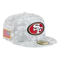 Men's New Era  Gray San Francisco 49ers 2025 Salute to Service Fan Pack 59FIFTY Fitted Hat