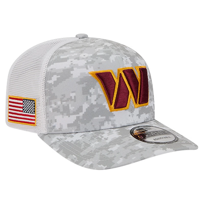 Men's New Era  Gray Washington Commanders Salute to Service Fan Pack 9SEVENTY Trucker Adjustable Hat