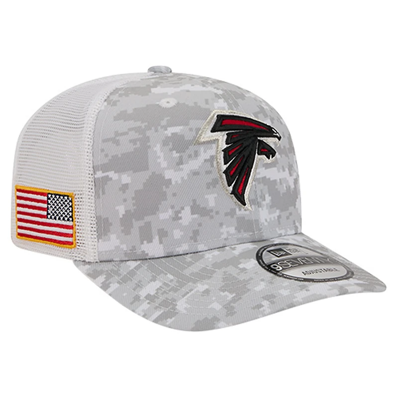 Men's New Era  White Atlanta Falcons Salute to Service Fan Pack 9SEVENTY Trucker Adjustable Hat