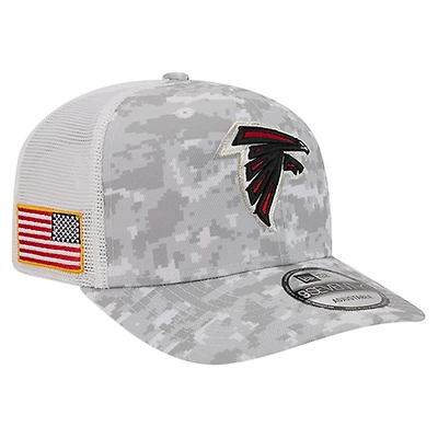 Men's New Era  White Atlanta Falcons Salute to Service Fan Pack 9SEVENTY Trucker Adjustable Hat