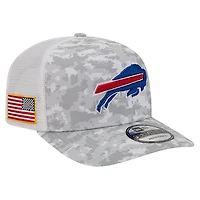 Men's New Era  Gray Buffalo Bills Salute to Service Fan Pack 9SEVENTY Trucker Adjustable Hat