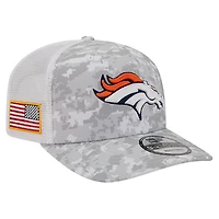 Men's New Era  Gray Denver Broncos Salute to Service Fan Pack 9SEVENTY Trucker Adjustable Hat