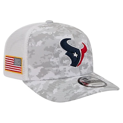 Men's New Era  Gray Houston Texans Salute to Service Fan Pack 9SEVENTY Trucker Adjustable Hat