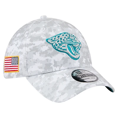 Men's New Era White Jacksonville Jaguars 2025 Salute to Service Digital Camo Fan Pack 39THIRTY Flex Hat