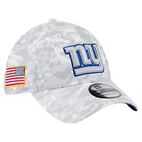 Men's New Era  White New York Giants 2025 Salute to Service Digital Camo Fan Pack 39THIRTY Flex Hat