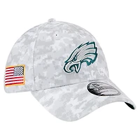 Men's New Era  White Philadelphia Eagles 2025 Salute to Service Digital Camo Fan Pack 39THIRTY Flex Hat