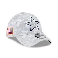 Men's New Era  White Dallas Cowboys 2025 Salute to Service Digital Camo Fan Pack 39THIRTY Flex Hat
