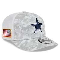 Men's New Era  White Dallas Cowboys Salute to Service Fan Pack 9SEVENTY Trucker Adjustable Hat
