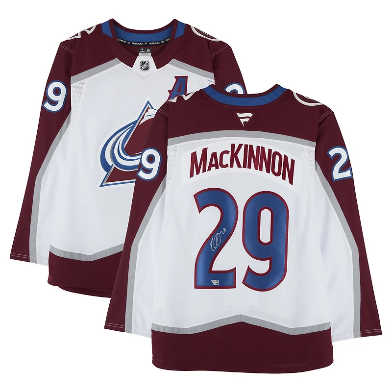 Nathan MacKinnon Colorado Avalanche Autographed White Fanatics Premium Jersey