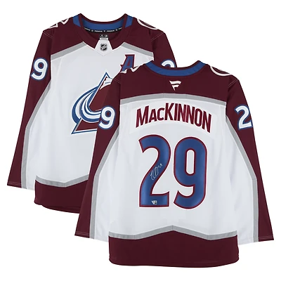 Nathan MacKinnon Colorado Avalanche Autographed White Fanatics Premium Jersey
