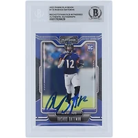 Rashod Bateman Baltimore Ravens Autographed 2021 Panini Playbook #113 Beckett Fanatics Witnessed Authenticated Rookie Card